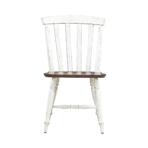 Al Fresco - Slat Back Side Chair - Graphite & Whitestone