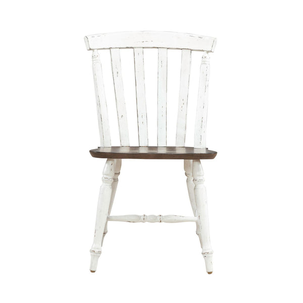 Al Fresco - Slat Back Side Chair - Graphite & Whitestone