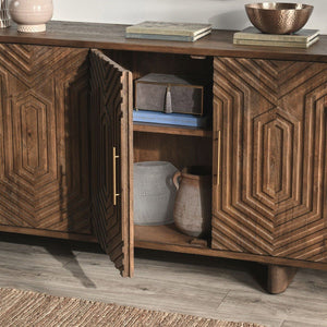 Holmes - 4 Door Sideboard - Artisan Brown
