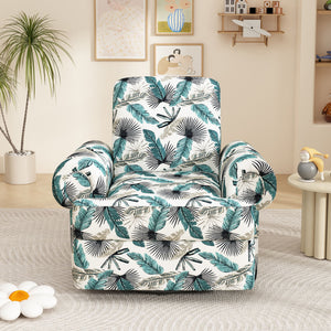 Manual Swivel Recliner Rocker Chair With Adjustable Backrest