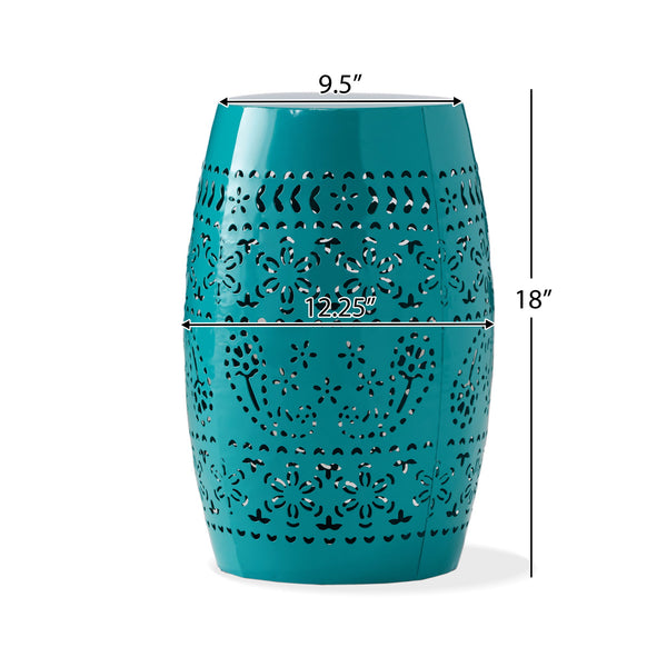 12" Outdoor Lace Cut Side Table