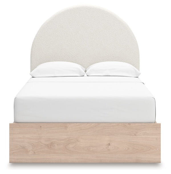 Arloster - 4 Pc. - Full Panel Storage Bed, Dresser, Mirror And Nightstand - Tan