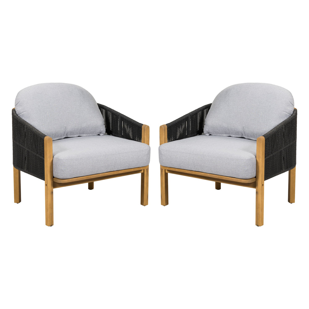 Grotta - Outdoor Wood Club Chair (Set of 2)