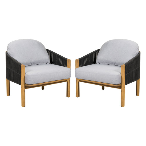 Grotta - Outdoor Wood Club Chair (Set of 2)