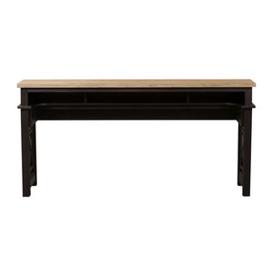 Heatherbrook - 4 Piece Console Set (1 Console 3 Stools) - Charcoal & Ash