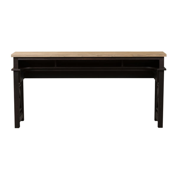 Heatherbrook - 4 Piece Console Set (1 Console 3 Stools) - Charcoal & Ash