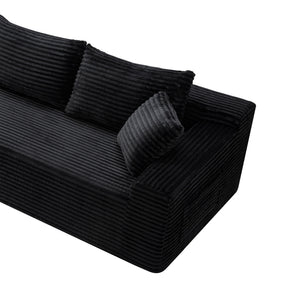Cloud Modular Sectional Sofa Couch With L-Shape Chaise, Upholstered Couches For Living Room - Black