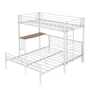 Bunk Bed With Built In Desk & Guardrail Frame