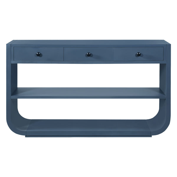 Console Table With 3 Soft Close Drawers & 2 Open Shelves
