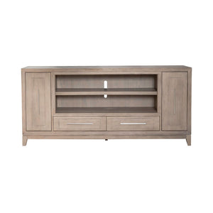 Fireplace TV Consoles - 80" Fireplace TV Console - Light Brown
