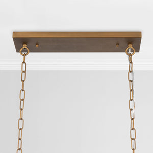 Tressia - Glass Round Chandelier - Brass