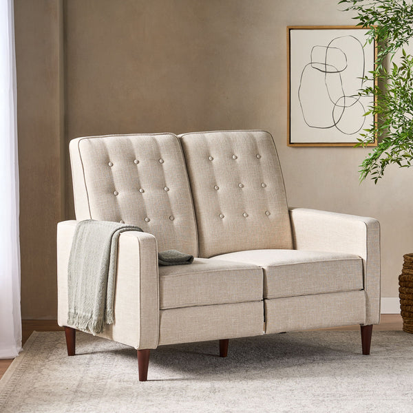 Manville - Contemporary Tufted Loveseat Pushback Recliner