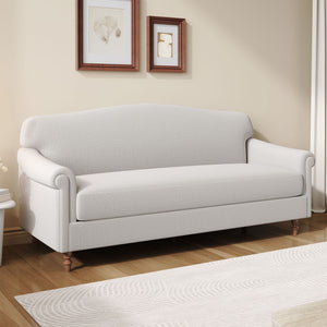 Loveseat Sofa, 2 Seater Couch With Rolled Arms