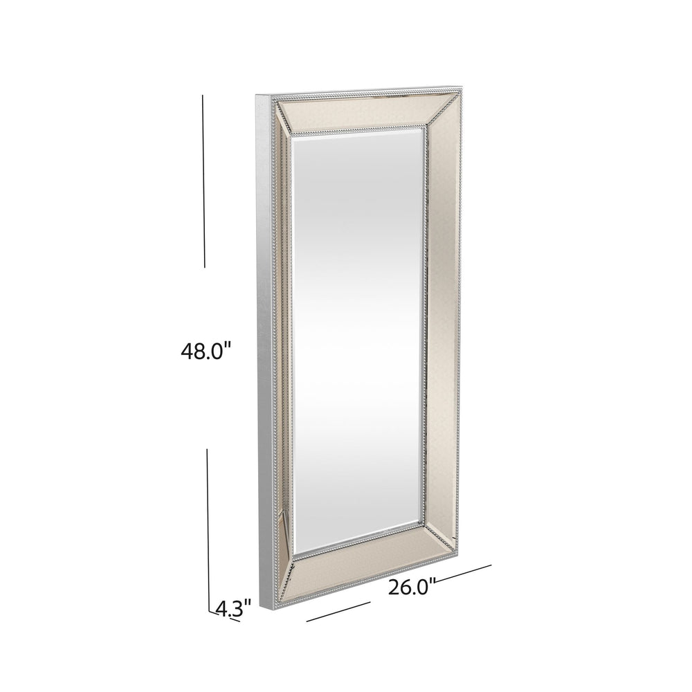 Beaded - Wall Mirror 48" - Silver