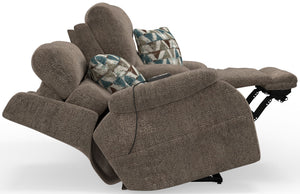 Joya - Power Headrest Power Lay Flat Reclining Console Loveseat With CR3 Heat/Massage/Lumbar/ZG