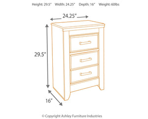 Juararo - Two Drawer Night Stand - Dark Brown