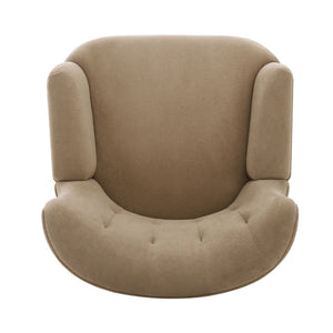 Armchair With Round Arm - Brown