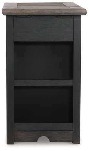Tyler Creek - Chair Side End Table - Grayish Brown / Black