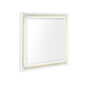 Reflections - Vanity Mirror - Pearl White & Rhinestone