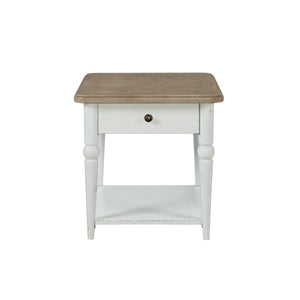 Turnberry Park - Rectangular End Table - Washed White