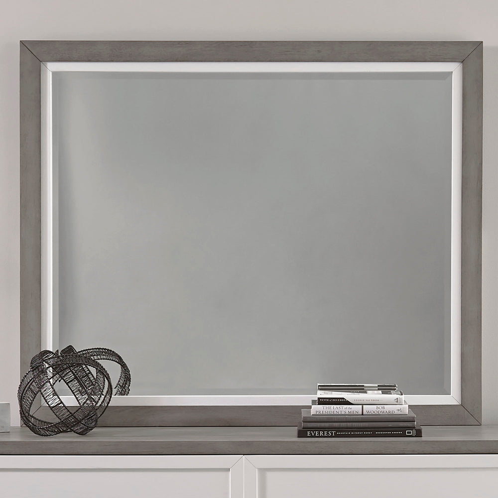 Palmetto Heights - Landscape Mirror - Shell White & Driftwood
