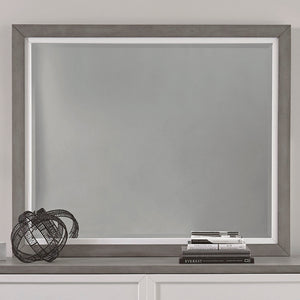 Palmetto Heights - Landscape Mirror - Shell White & Driftwood