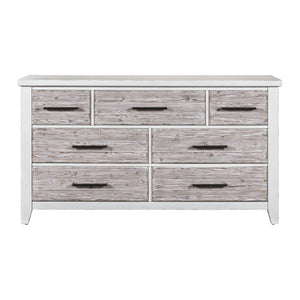 Backroads - 7 Drawer Dresser - Weathered White