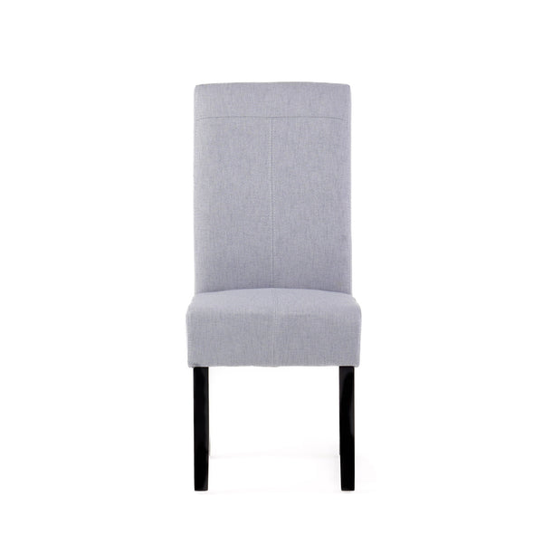 Amaranthine - Upholstered Dining Chair With High Back And Wood Legs (Set of 2) - Light Gray