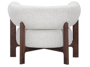 Kylo - Lounge Chair - White / Dark Brown