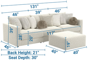 Ritzy - Modular Sofa And Included Cocktail Ottoman