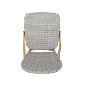 Outdoor Rattan And Aluminum Armless French Bistro Chairs (Set of 2) - Dark Gray