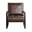 Classic Mid Century Modern Accent Chair With Durable Square Metal Frame, Armchair
