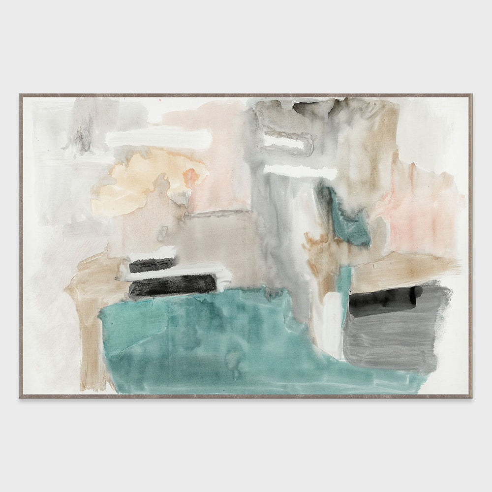 Turk - 60" x 40" Painting Art by Buddy Whitlock - Beige / Blue