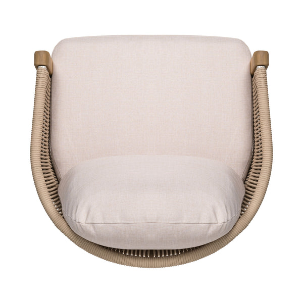 Grotta - Outdoor Dining Arm Chair (Set of 2) - Teak / Beige