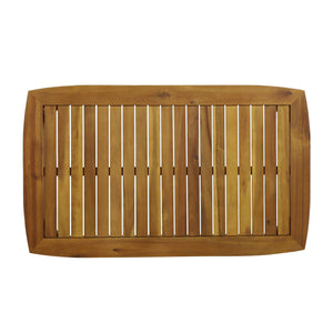 Outdoor Acacia Wood Loveseat Set With Coffee Table