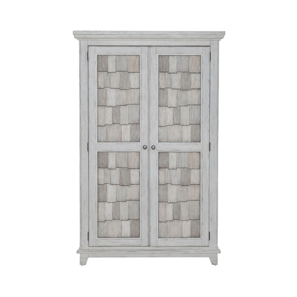 River Place - Armoire - Riverstone White & Tobacco