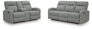 Gauntlet - 2 Pc. - Reclining Sofa And Loveseat - Sterling
