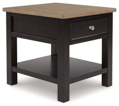 Drazmine - Rectangular End Table - Brown