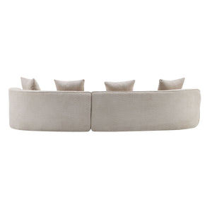 Elegant Curved Sectional Sofa With Full Foam Comfort