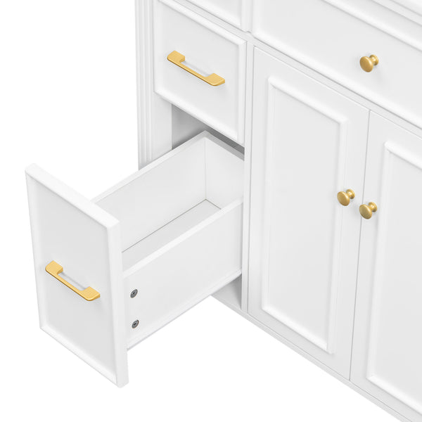 Freestanding Bathroom Vanity With Sink, Soft Close Door, Tip Out Drawer
