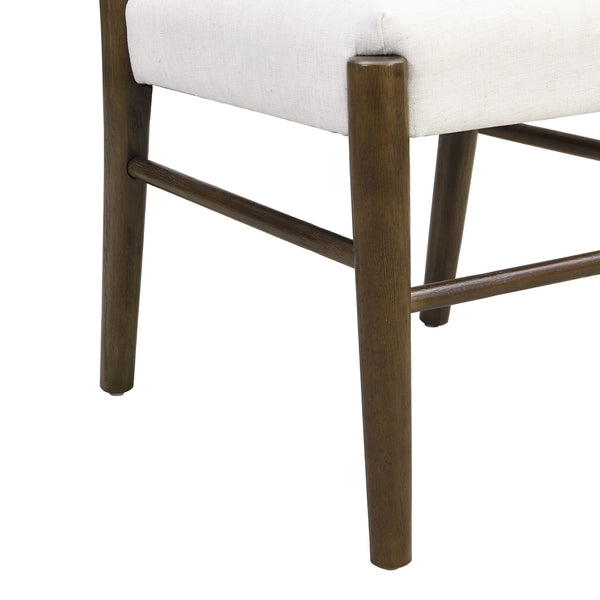 Farmhouse Style Dining Chair Set With Ladder Back Design