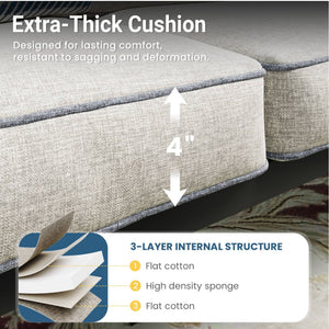 Patio Furniture Set, Coffee Table And Cushions For Backyard