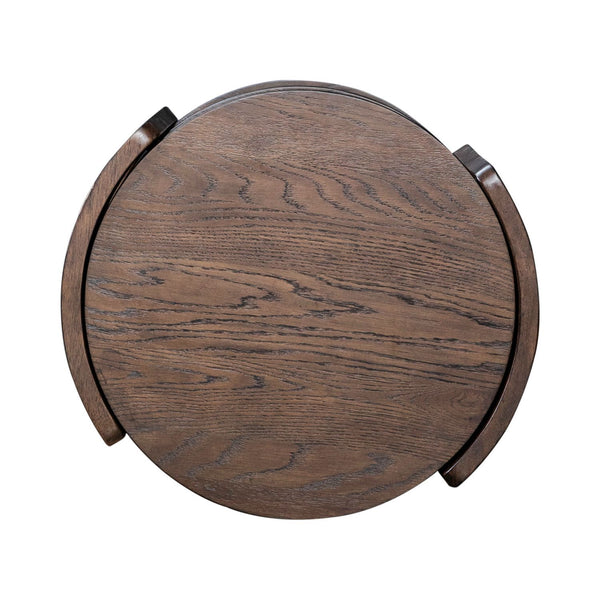 Warren Park - Round End Table - Coffee Brown