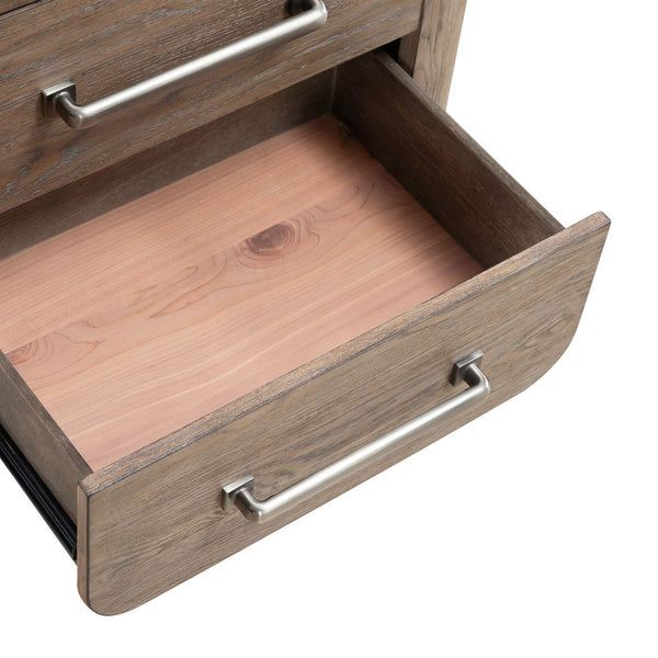 South Bend - Nightstand With Charging Station - Burnished Clay