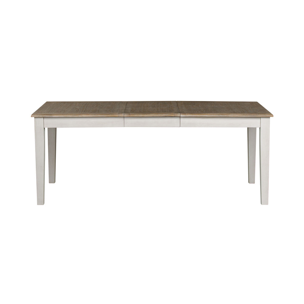 Summerville - Rectangular Leg Table - Soft White Wash / Wirebrushed Gray