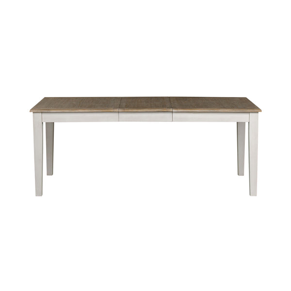 Summerville - Rectangular Leg Table - Soft White Wash / Wirebrushed Gray