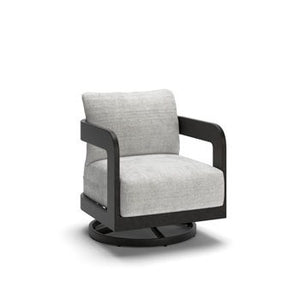 Salina Bay - Swivel Lounge With Cushion - Black / Gray