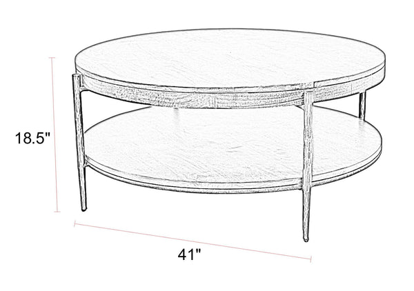 Bengal - 41" Round Cocktail Table With 2 End Tables - Hickory Brown