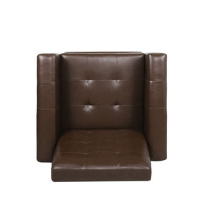 Langseth - Contemporary Tufted Pushback Recliner - Dark Brown