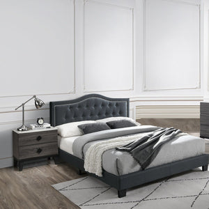 European Style Bed, Button Tufted Headboard